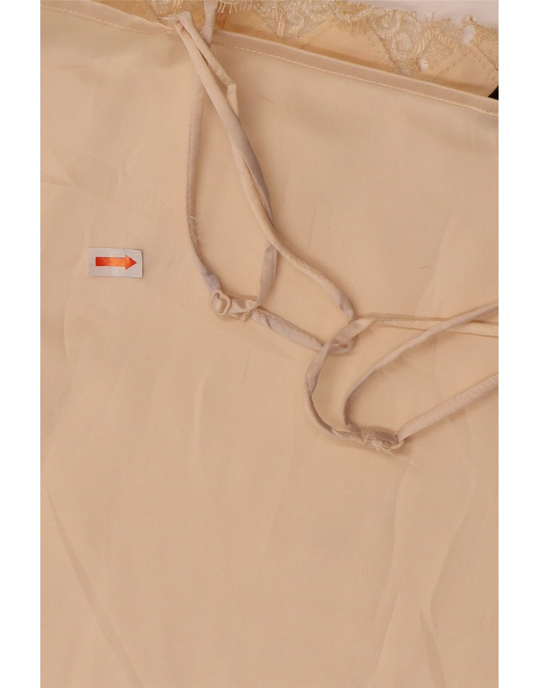 Benetton Womens Cami Top UK 12 Medium Beige Polyester