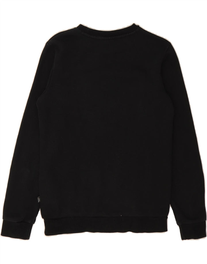 PUMA Boys Graphic Sweatshirt Jumper 13-14 Years Black Cotton Vintage Puma and Second-Hand Puma from Messina Hembry 