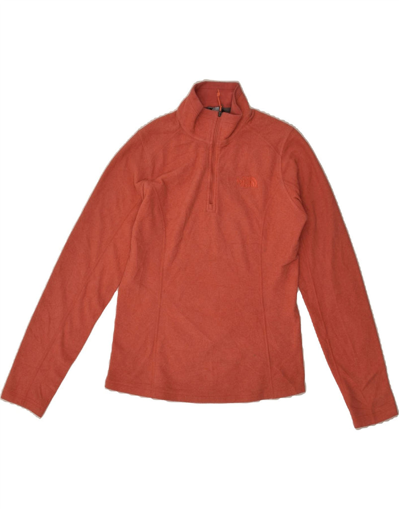 THE NORTH FACE Womens Zip Neck Fleece Jumper UK 6 XS Orange Polyester | Vintage The North Face | Thrift | Second-Hand The North Face | Used Clothing | Messina Hembry 