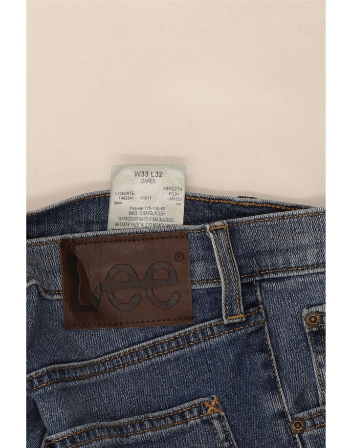 LEE Womens Daren Straight Jeans W33 L32 Blue Cotton