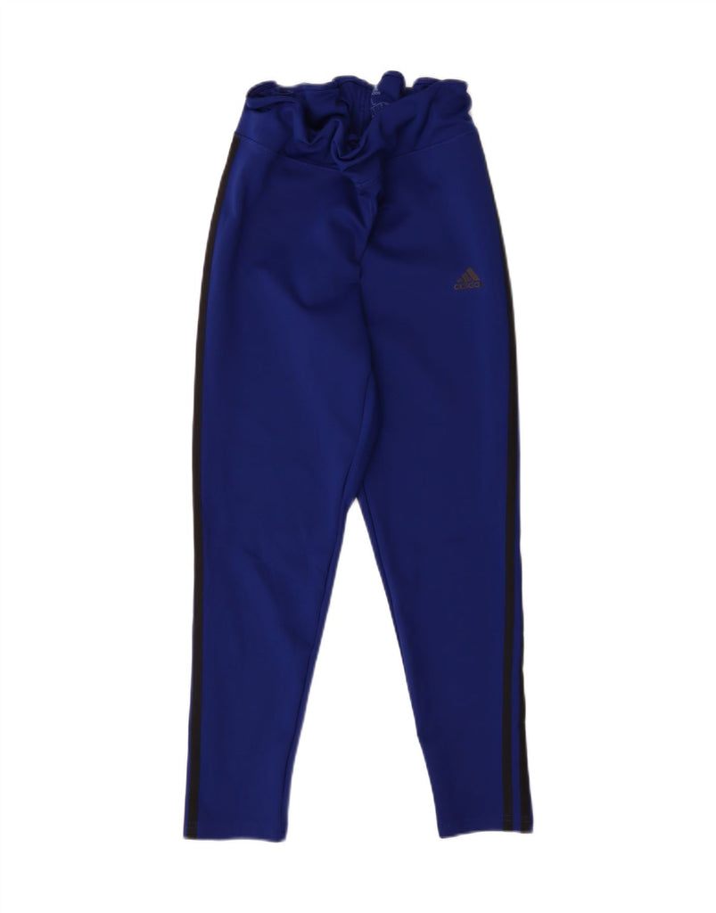 ADIDAS Womens Climalite Leggings UK 16/18 Large  Blue Polyester Vintage Adidas and Second-Hand Adidas from Messina Hembry 