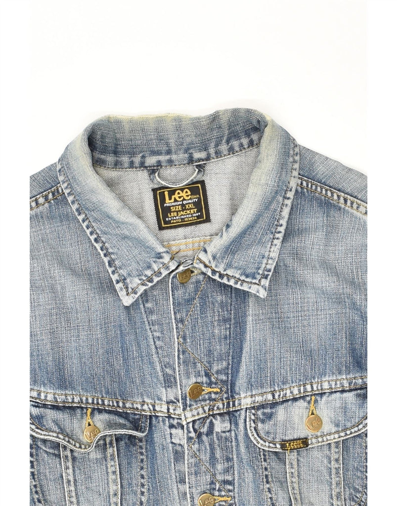 LEE Mens Denim Jacket UK 44 2XL Blue | Vintage Lee | Thrift | Second-Hand Lee | Used Clothing | Messina Hembry 