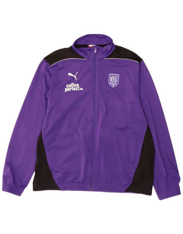 PUMA Mens Graphic Tracksuit Top Jacket 3XL Purple Colourblock Polyester