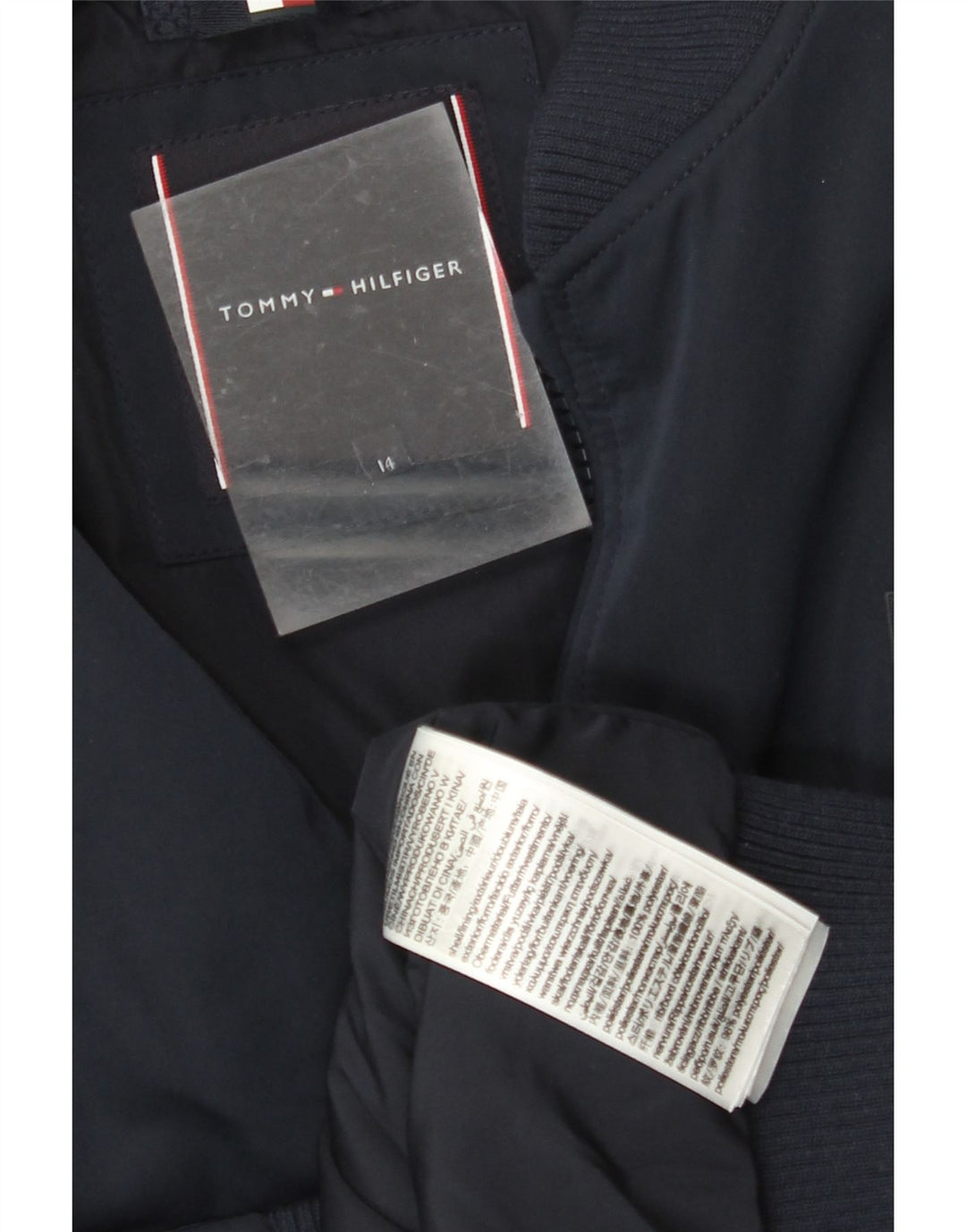 TOMMY HILFIGER Boys Bomber Jacket 13-14 Years Navy Blue Polyester