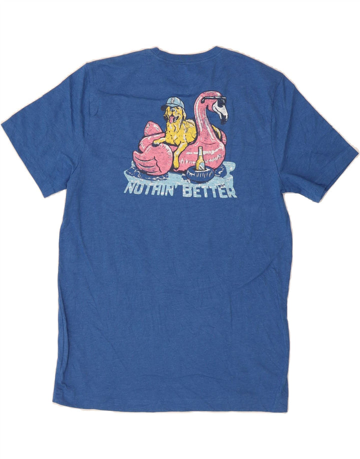 IZOD Mens Salt Water Graphic T-Shirt Top Medium Blue Cotton Vintage Izod and Second-Hand Izod from Messina Hembry 