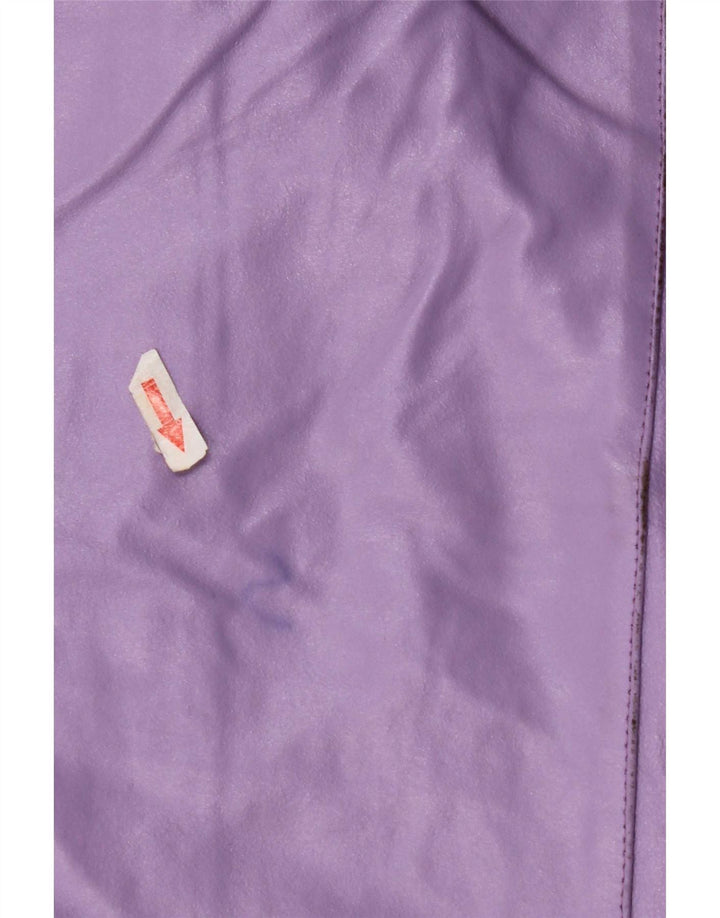 Habana Womens Leather Jacket UK 10 Small Purple Leather