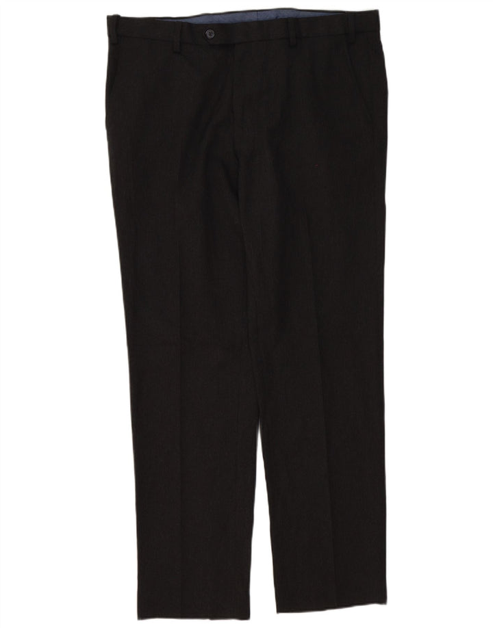 Marks & Spencer Mens Tailored Fit Chino Trousers W36 L31 Grey Polyester