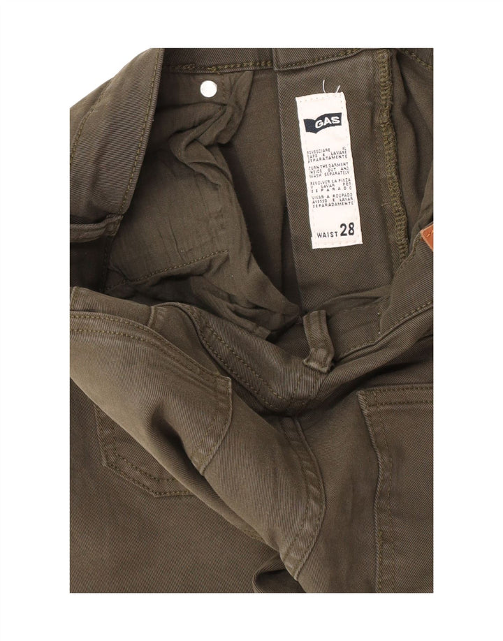 Gas Mens Tapered Cargo Trousers W28 L27 Khaki