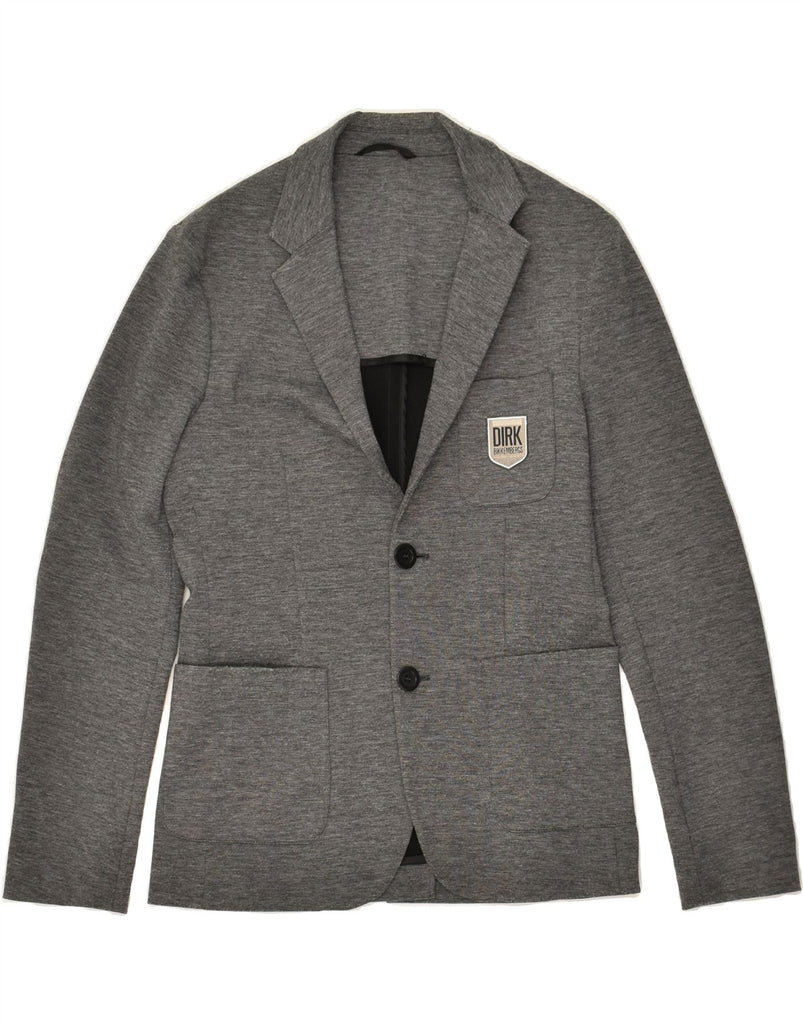 DIRK BIKKEMBERGS Mens 2 Button Blazer Jacket EU 46 Small Grey Viscose | Vintage Dirk Bikkembergs | Thrift | Second-Hand Dirk Bikkembergs | Used Clothing | Messina Hembry 