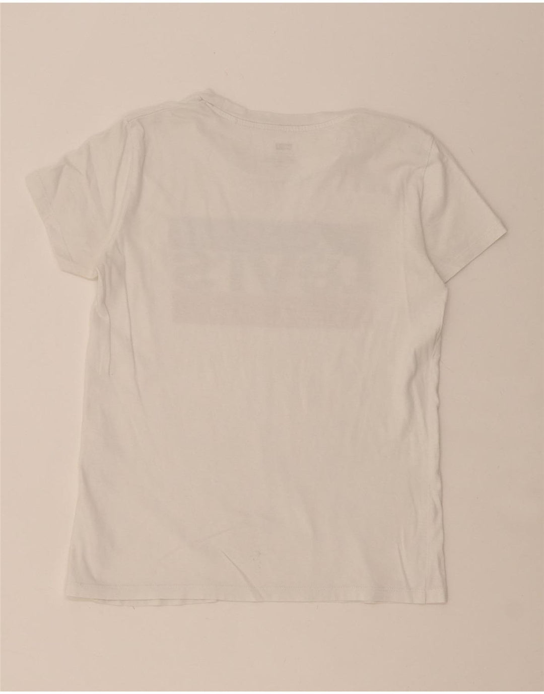 LEVI'S Womens Graphic T-Shirt Top UK 6 XS White Vintage Levi's and Second-Hand Levi's from Messina Hembry 