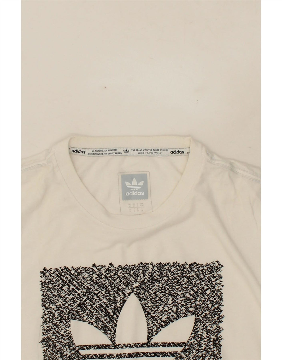 ADIDAS Mens Graphic T-Shirt Top Medium White Cotton Vintage Adidas and Second-Hand Adidas from Messina Hembry 
