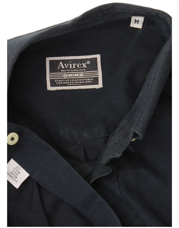 Avirex Mens Shirt Medium Navy Blue Cotton