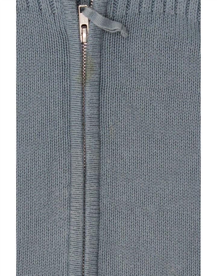 Marks & Spencer Womens Cardigan Sweater UK 16 Large Blue Cotton