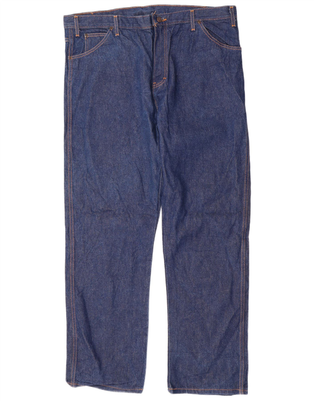 DICKIES Mens Regular Fit Straight Jeans W42 L34 Blue Cotton