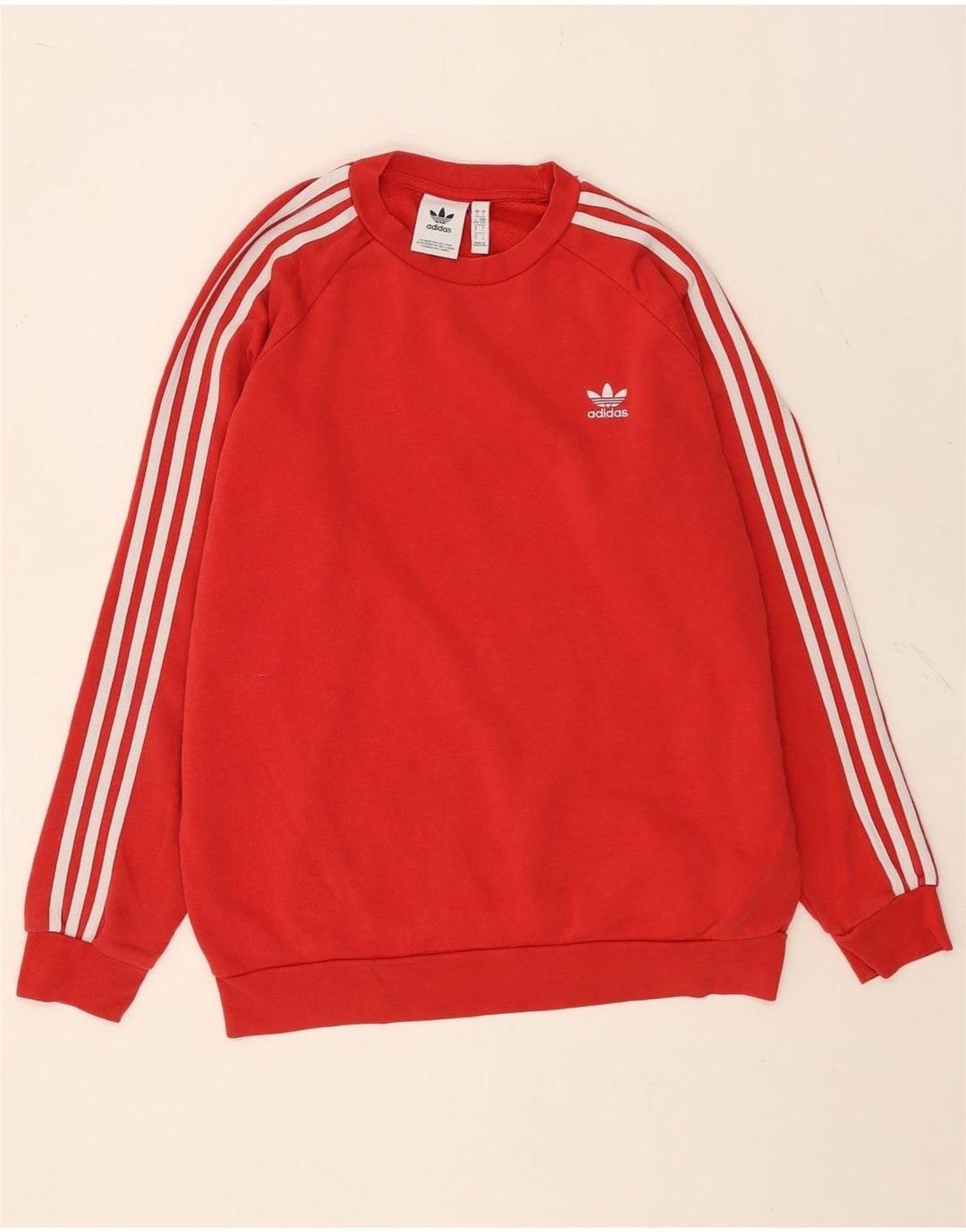 Adidas Mens Sweatshirt Jumper Large Red Cotton