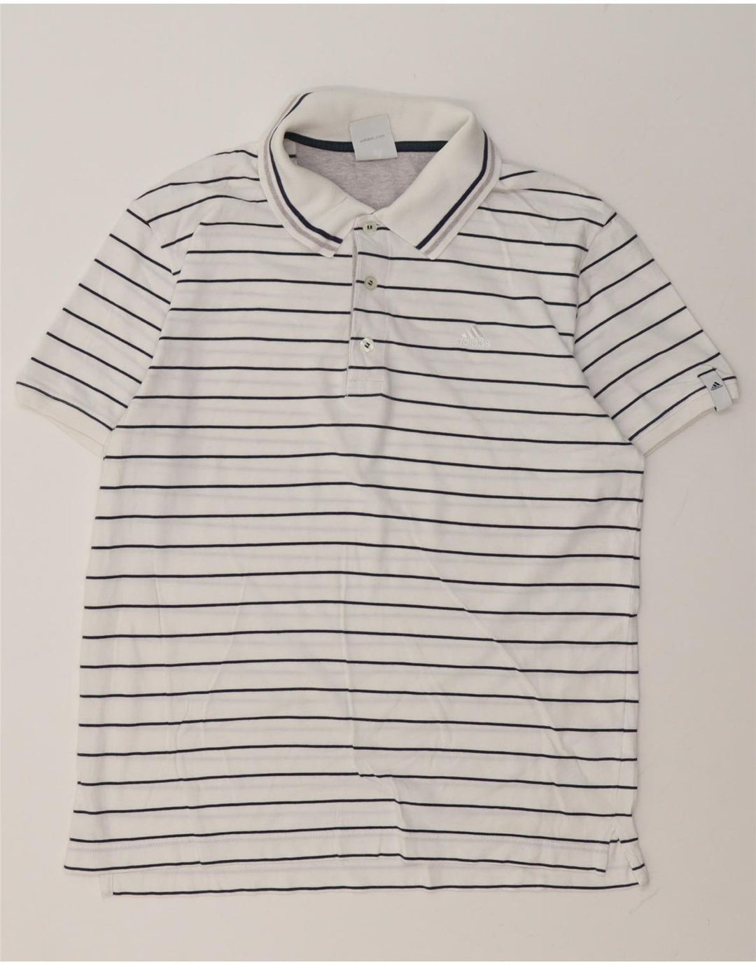 Adidas Mens Polo Shirt UK 40/42 Medium White Cotton