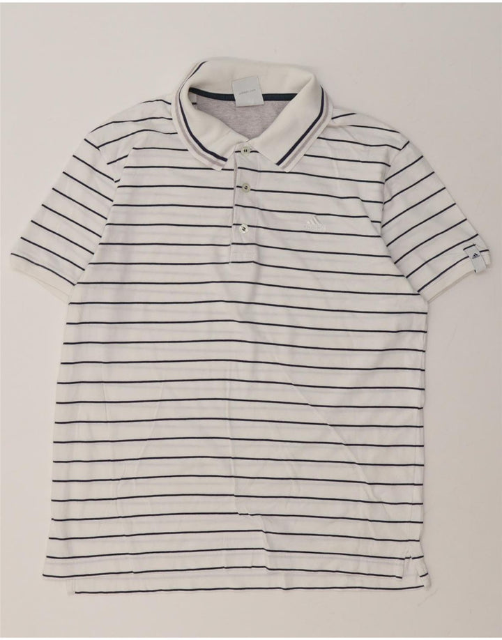 Adidas Mens Polo Shirt UK 40/42 Medium White Cotton