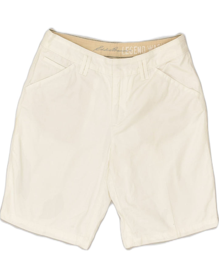 EDDIE BAUER Womens Chino Shorts US 8 Medium W31 White Cotton | Vintage Eddie Bauer | Thrift | Second-Hand Eddie Bauer | Used Clothing | Messina Hembry 