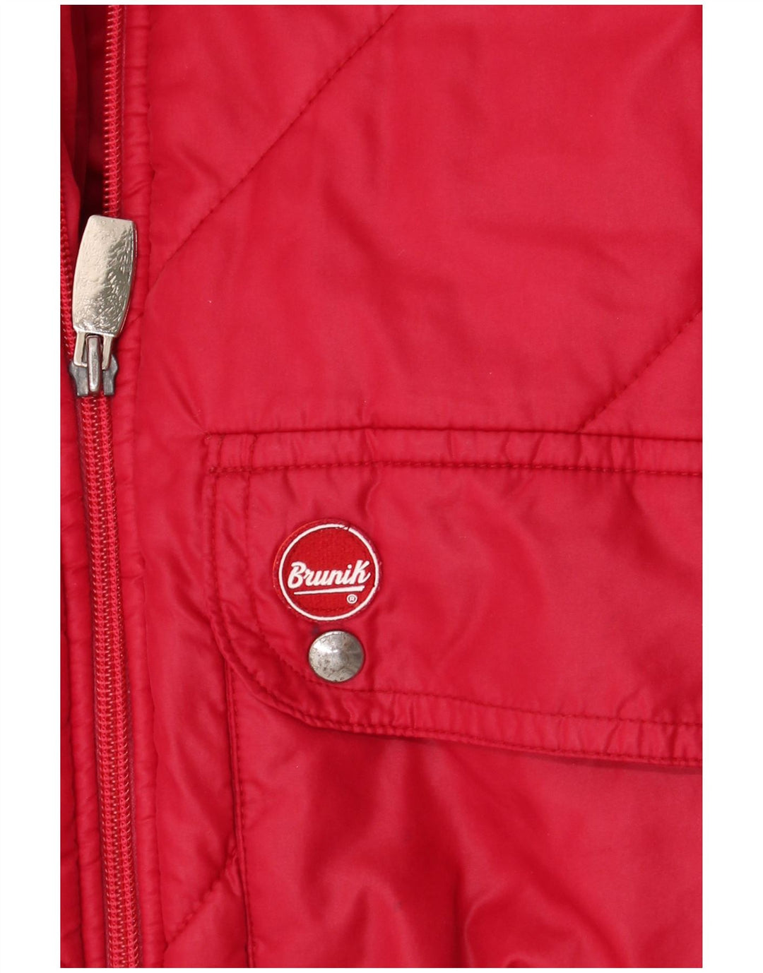 Brunik Mens Padded Jacket UK 38 Medium Red Colourblock