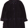 Vintage Womens Overcoat UK 20 2XL Navy Blue Wool