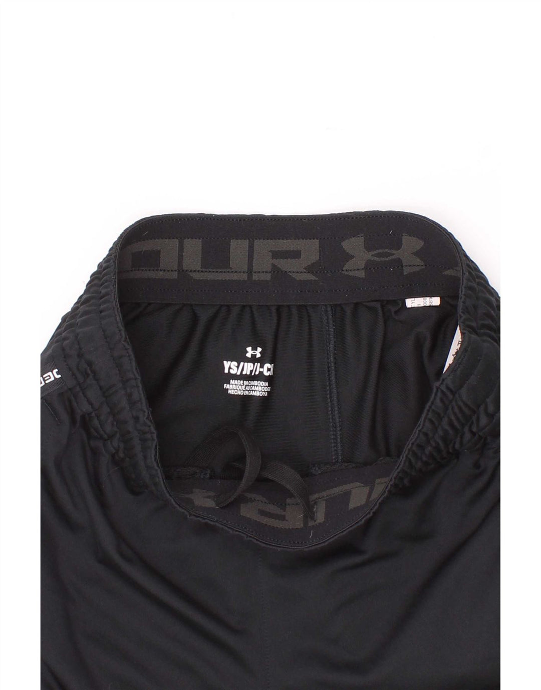Under Armour Boys Graphic Sport Shorts 7-8 Years Small Black Polyester