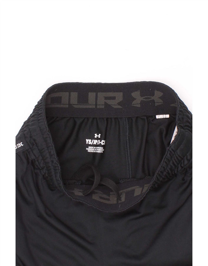Under Armour Boys Graphic Sport Shorts 7-8 Years Small Black Polyester