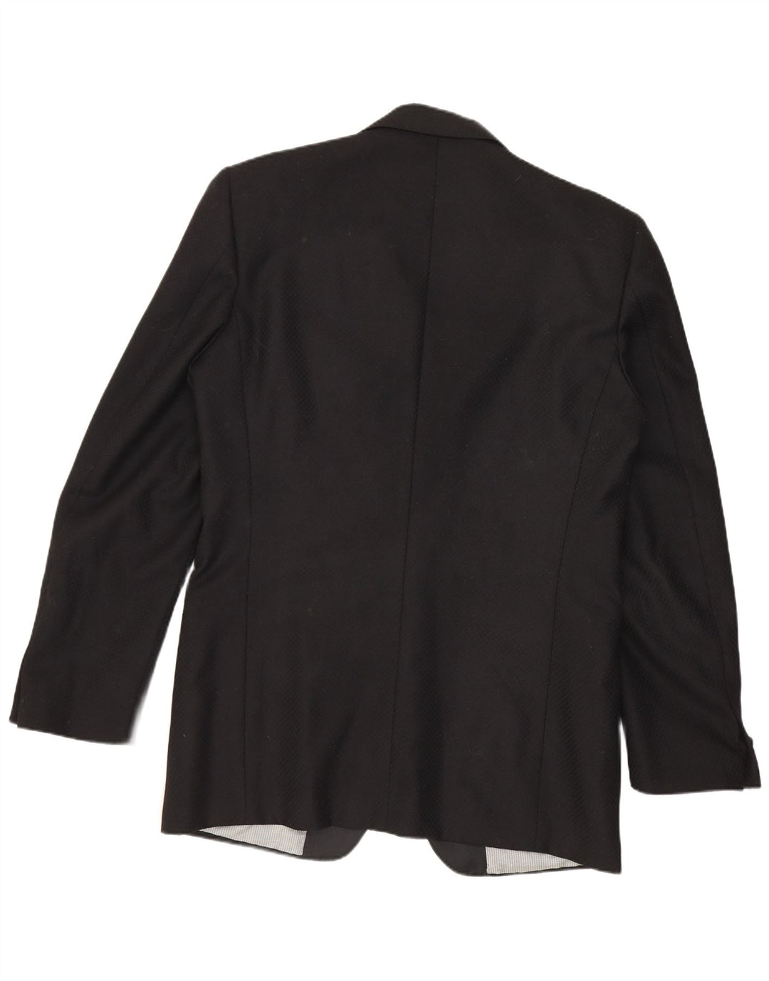 Vintage Mens 1 Button Blazer Jacket IT 48 Medium Black Virgin Wool