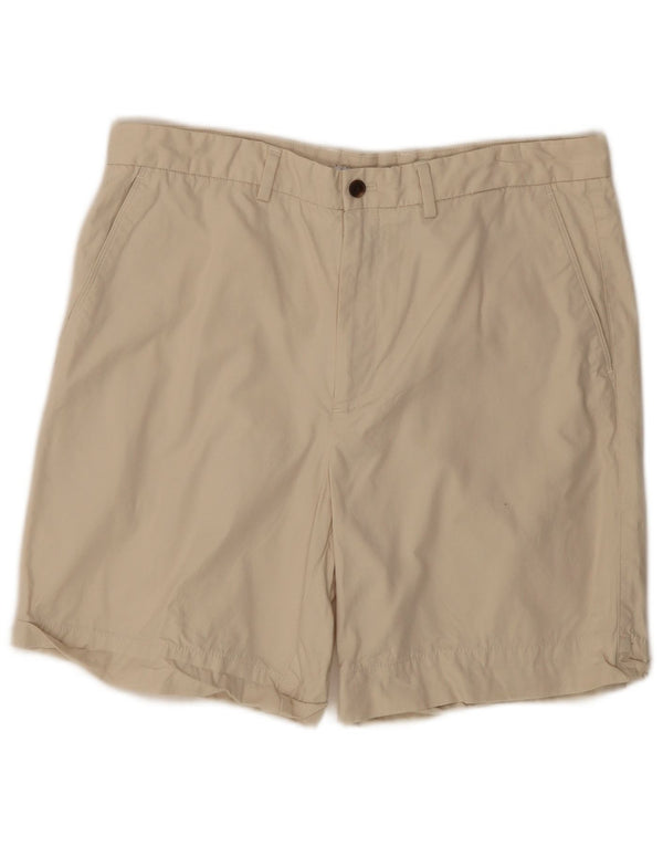 Zara Mens Chino Shorts EU 44 Large W34 Beige Cotton