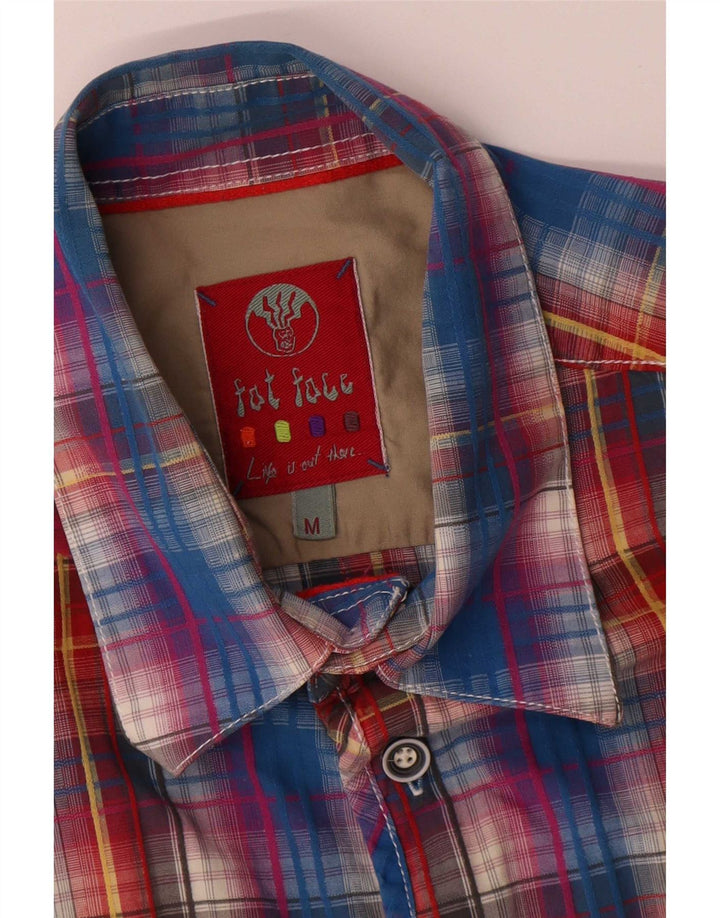Fat Face Mens Short Sleeve Shirt Medium Multicoloured Check Cotton