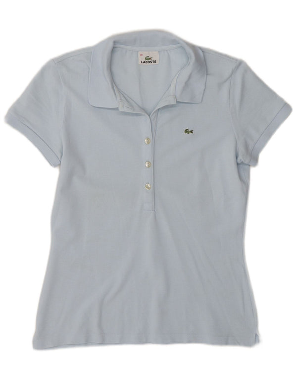 Lacoste Womens Polo Shirt Size 40 Medium Blue Cotton