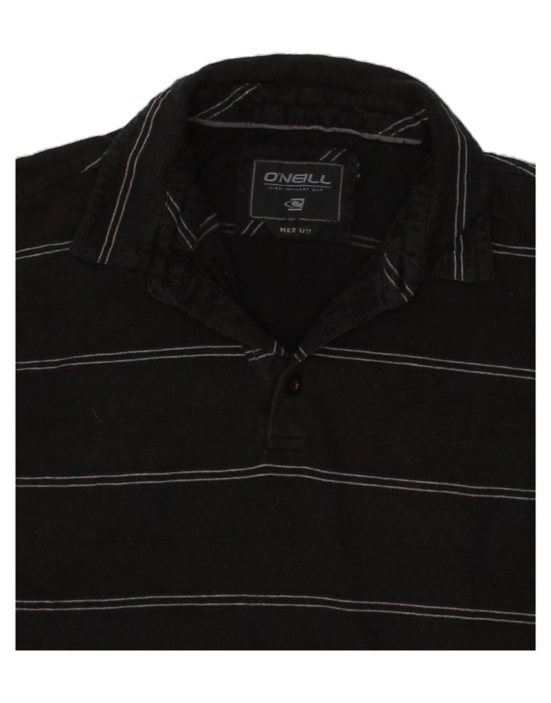 O'NEILL Mens Polo Shirt Medium Black Striped | Vintage O'Neill | Thrift | Second-Hand O'Neill | Used Clothing | Messina Hembry 