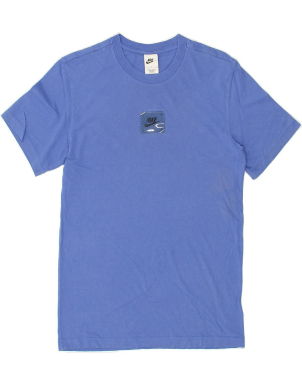 NIKE Mens Graphic T-Shirt Top Small Blue Cotton
