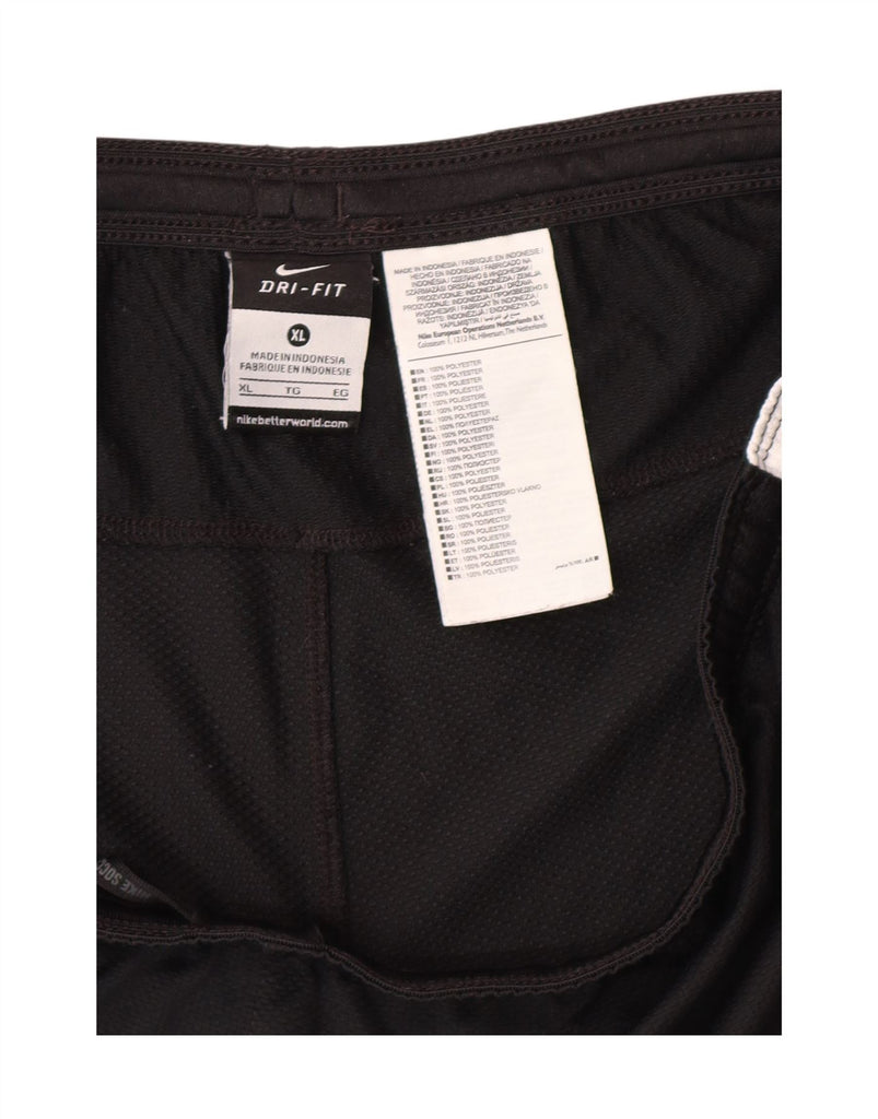 NIKE Mens Dri Fit Sport Shorts XL Black Colourblock Polyester Vintage Nike and Second-Hand Nike from Messina Hembry 