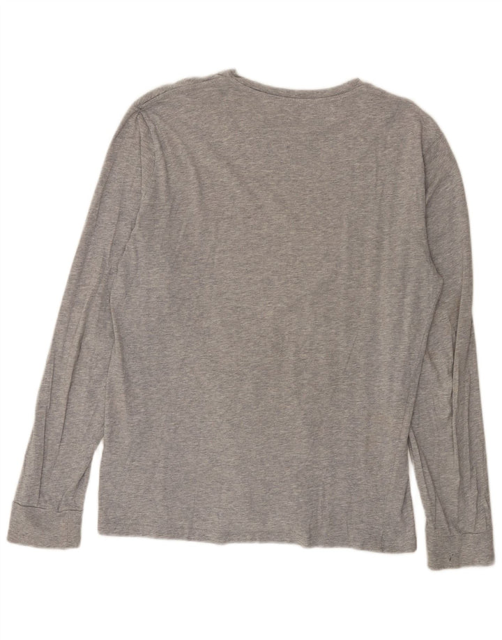 Levi's Mens Graphic Top Long Sleeve Medium Grey Cotton