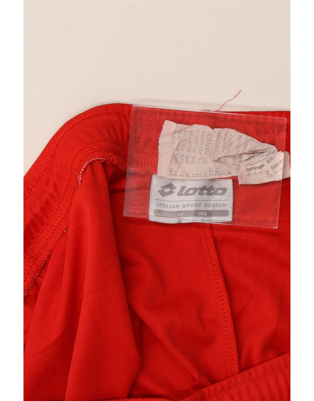 LOTTO Mens Sport Shorts Medium Red Polyester