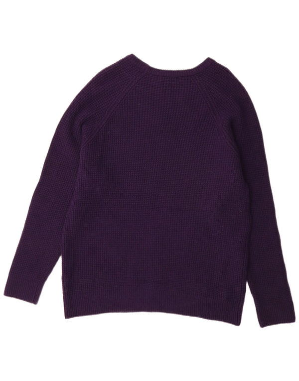 Crew Clothing Womens Boat Neck Jumper Sweater UK 20 2XL Purple Lambswool