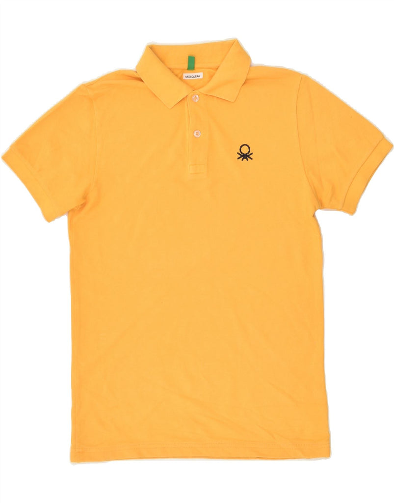 UNITED COLORS OF BENETTON Boys Polo Shirt 11-12 Years 2XL  Yellow Cotton | Vintage United Colors of Benetton | Thrift | Second-Hand United Colors of Benetton | Used Clothing | Messina Hembry 