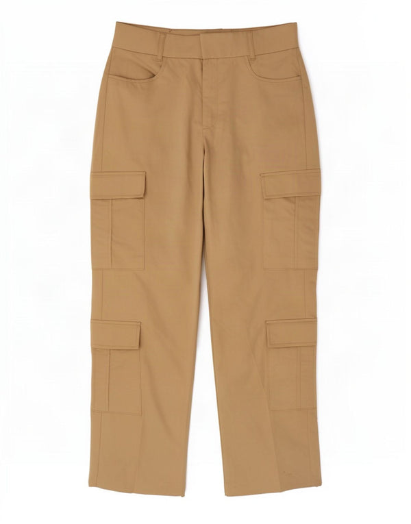Zara Womens Straight Cargo Trousers Large W30 L28 Beige Cotton