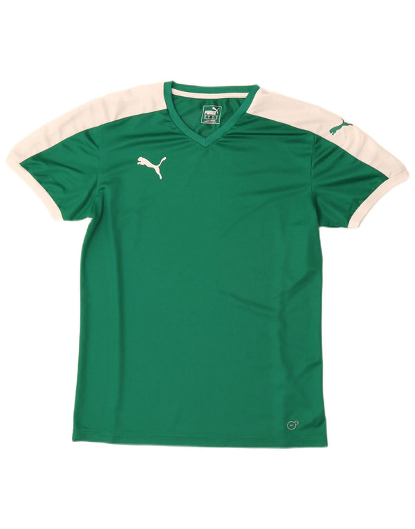 Puma Mens Graphic T-Shirt Top Medium Green Colourblock
