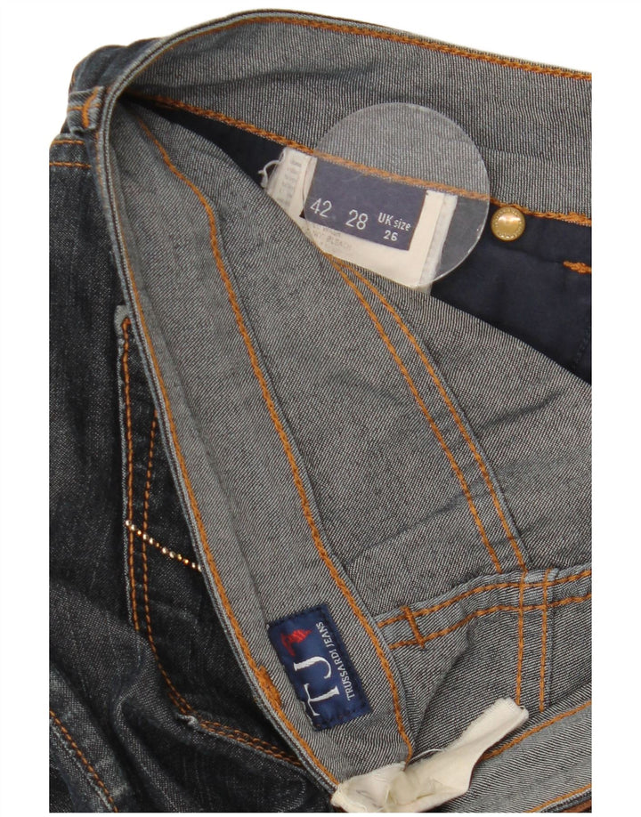 Trussardi Womens Slim Jeans W26 L30 Navy Blue Cotton