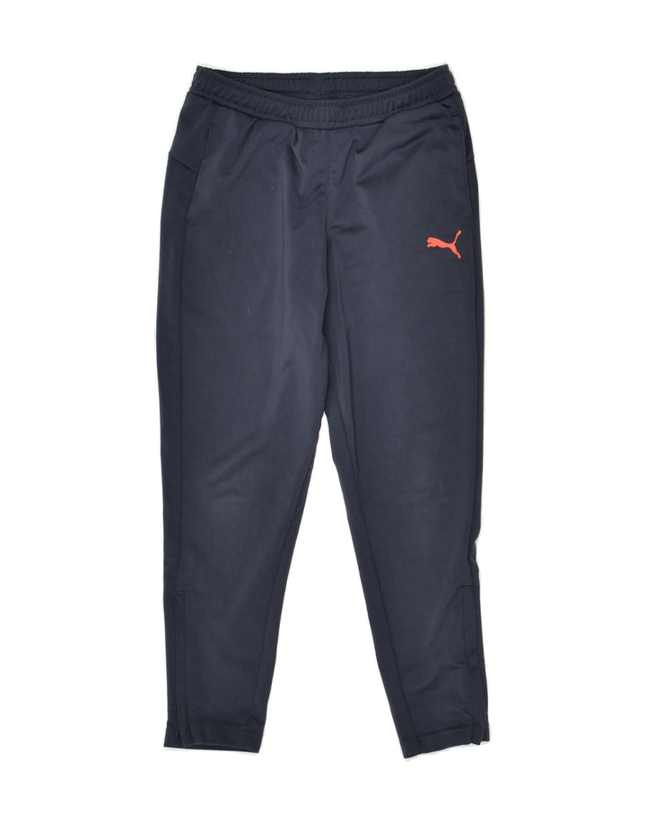 PUMA Boys Tracksuit Trousers 7-8 Years Navy Blue Polyester | Vintage Puma | Thrift | Second-Hand Puma | Used Clothing | Messina Hembry 