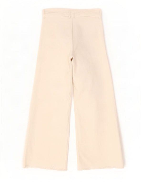 Zara Womens Wide Leg Jeans EU 40 Medium W30 L27 White
