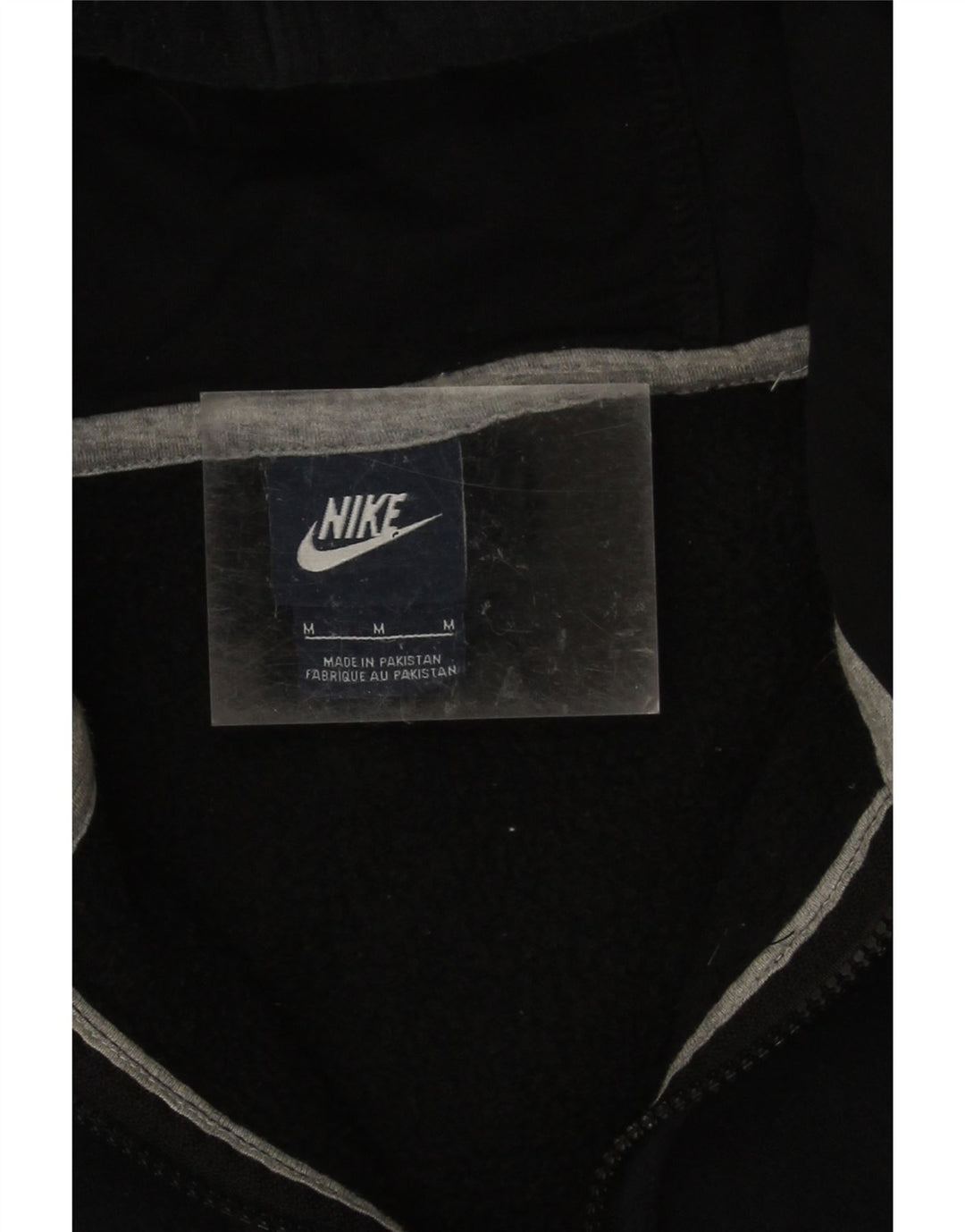 Nike Mens Zip Hoodie Sweater Medium Black Cotton