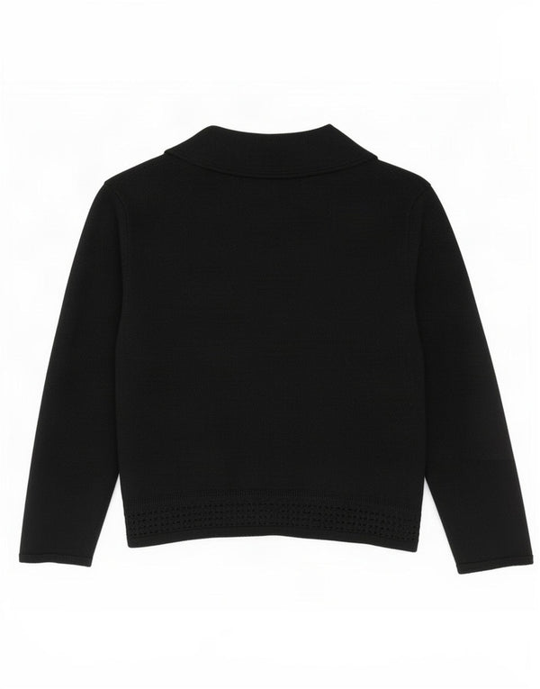 Marks & Spencer Womens 3/4 Sleeve Open Bolero Top UK 8 Small Black Viscose