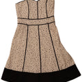 COAST Womens Strapless Dress UK 12 Medium  White Spotted Cotton