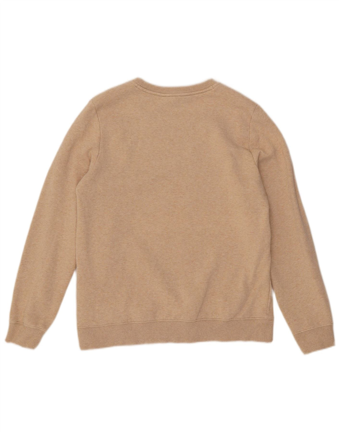 Tommy Hilfiger Womens Graphic Sweatshirt Jumper UK 14 Medium Beige Cotton