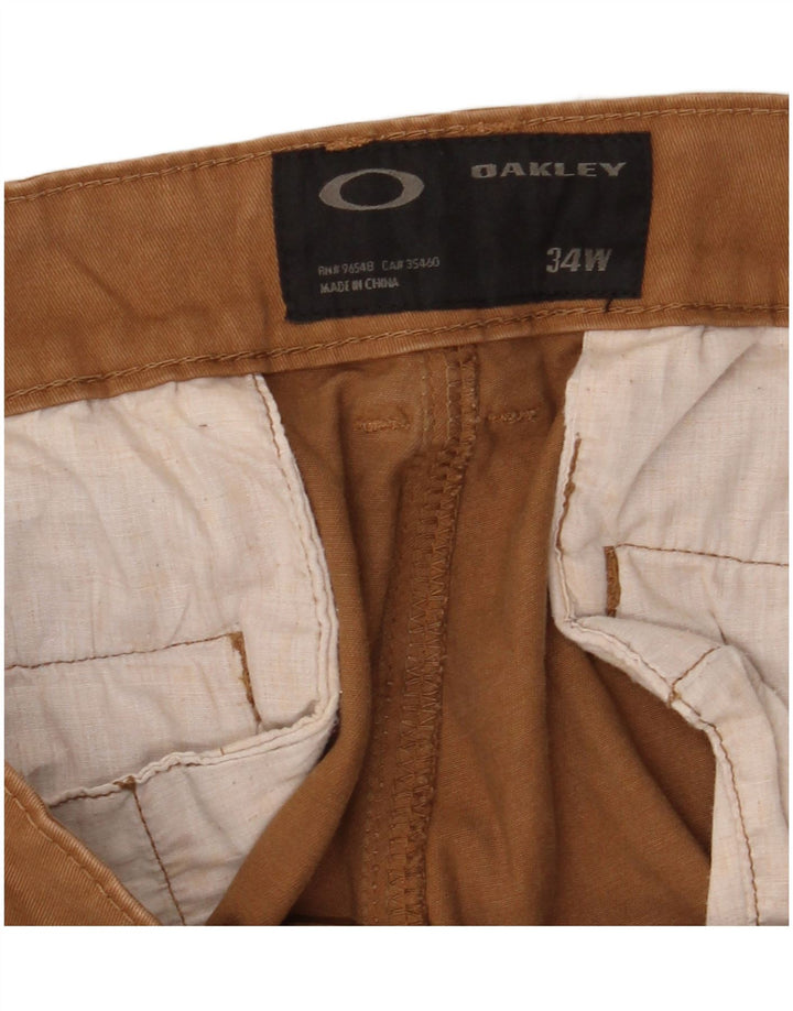 Oakley Mens Straight Chino Trousers W34 L33 Brown