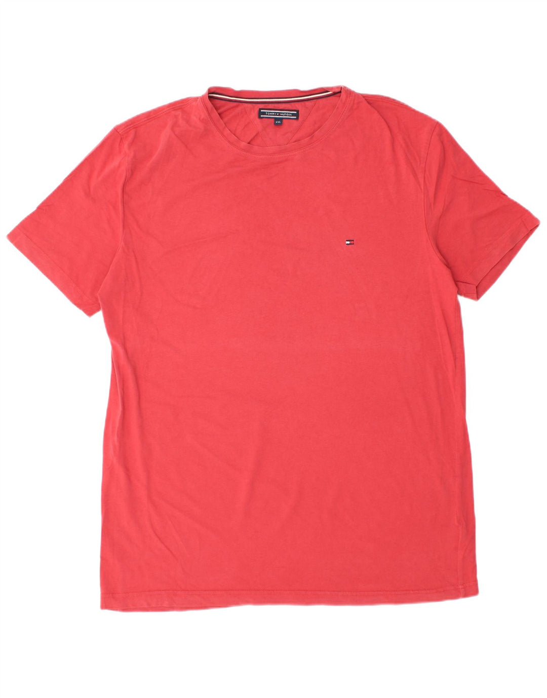 Tommy Hilfiger Mens T-Shirt Top 2XL Red Cotton