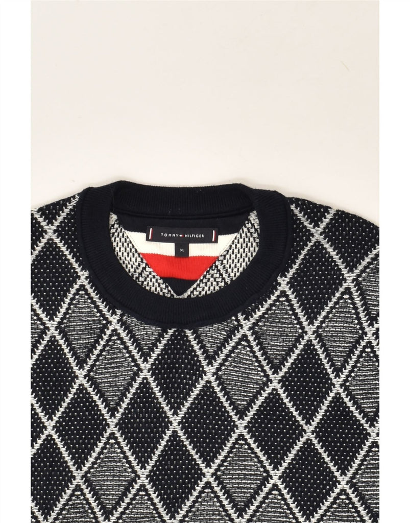 TOMMY HILFIGER Mens Slim Fit Crew Neck Jumper Sweater XL Navy Blue | Vintage Tommy Hilfiger | Thrift | Second-Hand Tommy Hilfiger | Used Clothing | Messina Hembry 