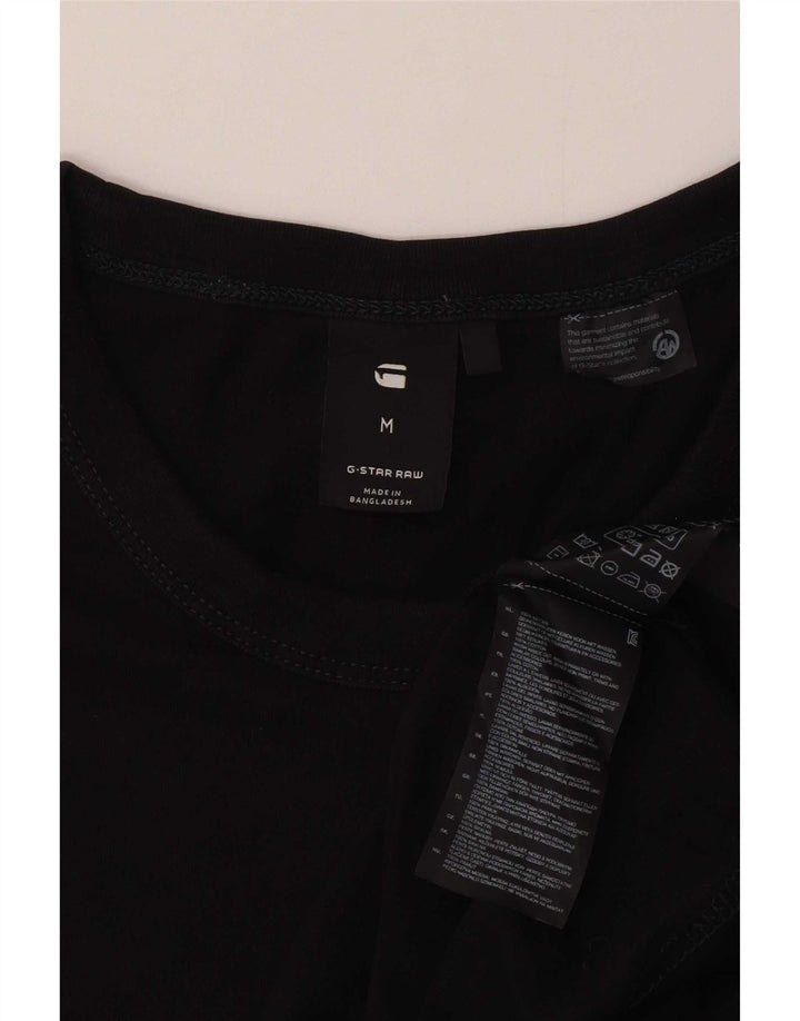 G-Star Mens Graphic T-Shirt Top Medium Black Cotton